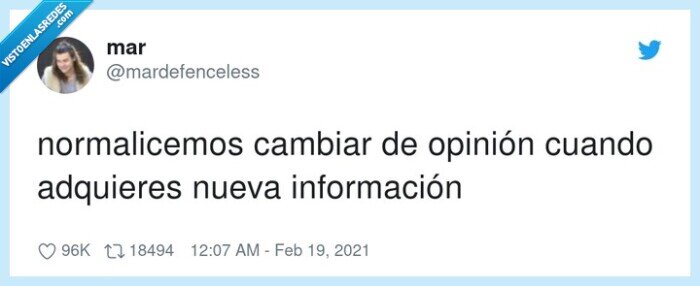 información,normalizar,opinión,cambiar
