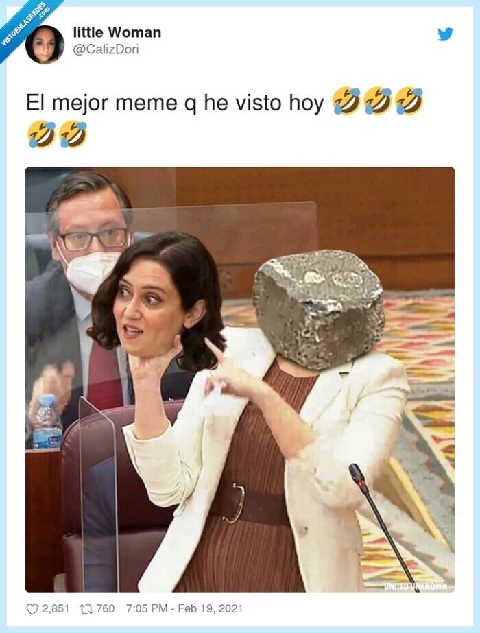 ayuso,memes,adoquín,roca