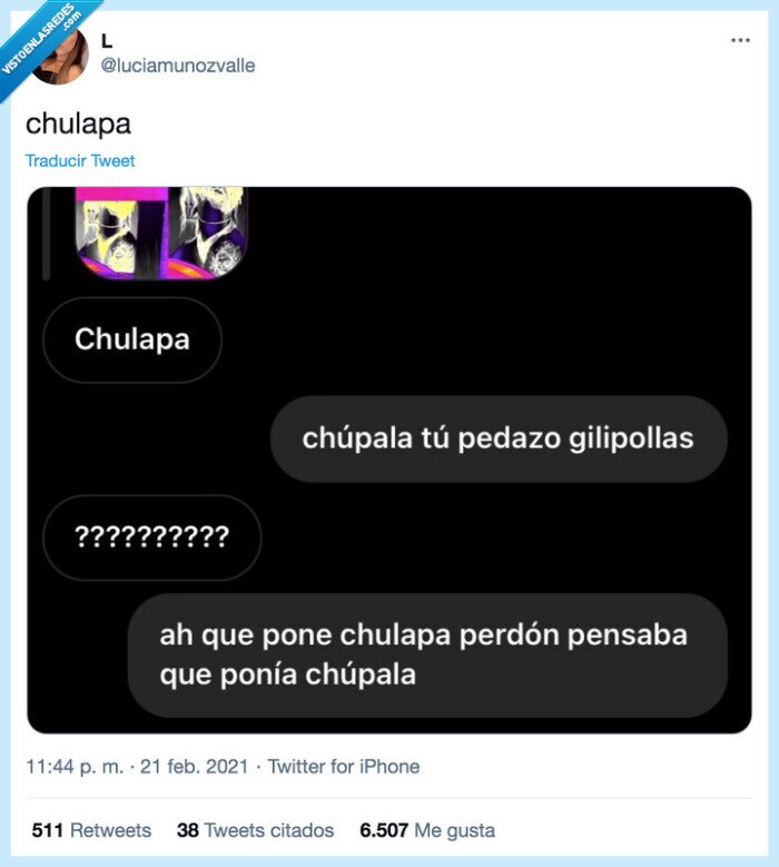 chulapa,chupala,malentendido