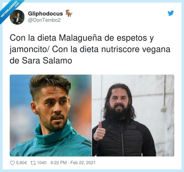malagueña,jamoncito/,nutriscore,espetos,vegana,isco alarcon