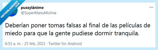 miedo,películas,dormir,tomas falsas