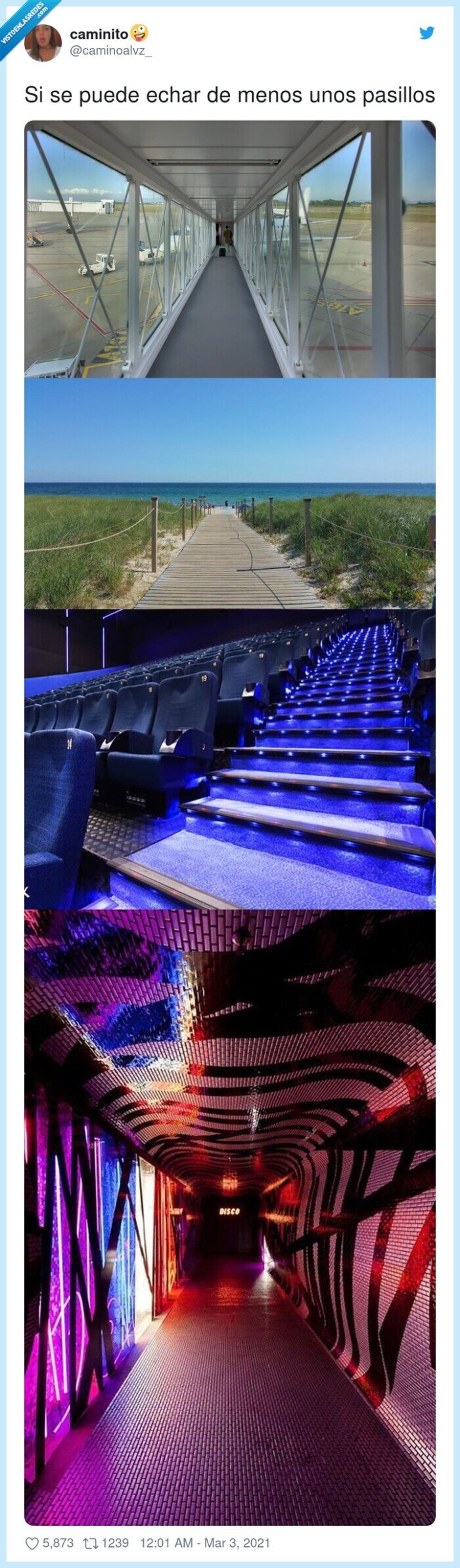 pasillos,echar de menos,unos