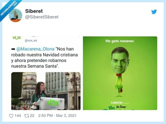 pedro sanchez,grinch,navidad,semana santa
