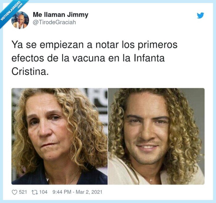 bisbal,primerosefectos,cristina,infanta,vacuna
