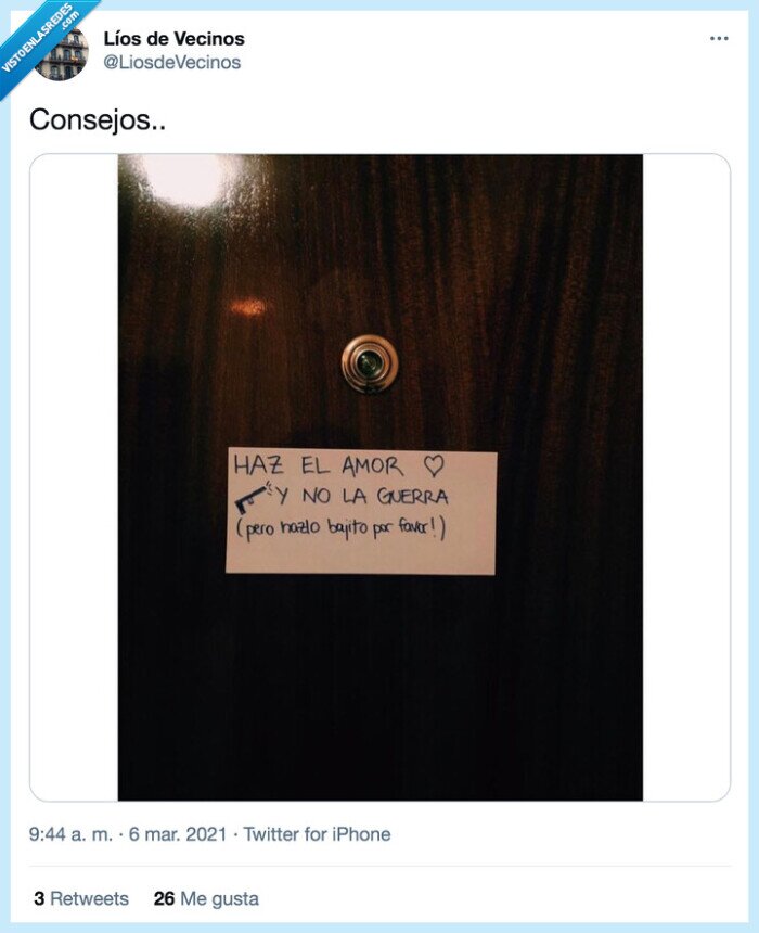 consejos,vecinos,cartel,amor,guerra