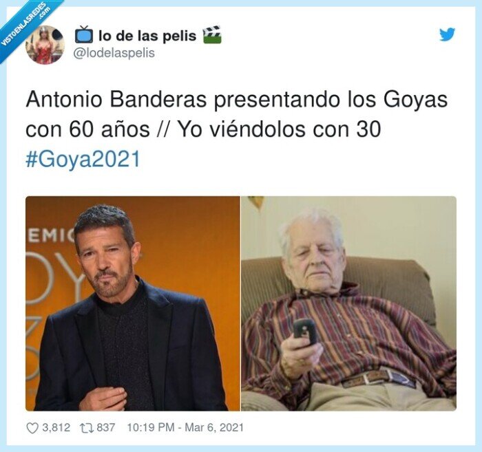 presentando,viéndolos,#goya2021,banderas,antonio,goyas