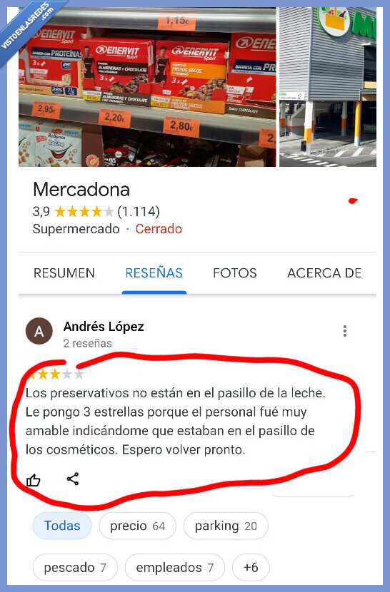 Mercadona,preservativos,despistado