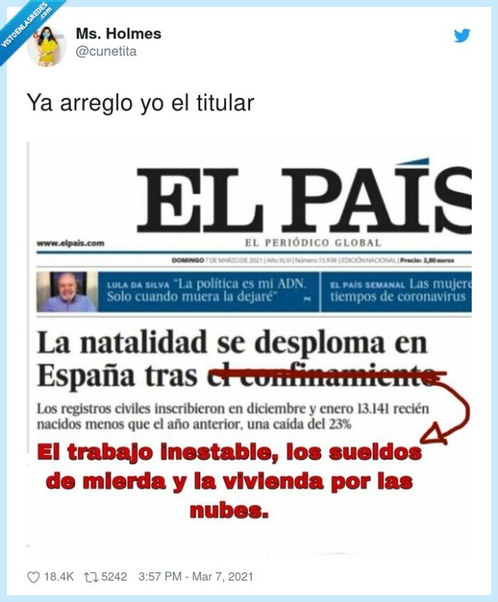 arreglo,titular,natalidad,desplome,crisis,sueldo,dinero