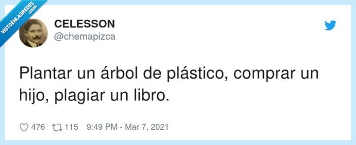 plástico,plantar,comprar,plagiar,árbol,hijo