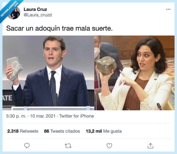 adoquín,suerte,mala,ayuso,albert rivera