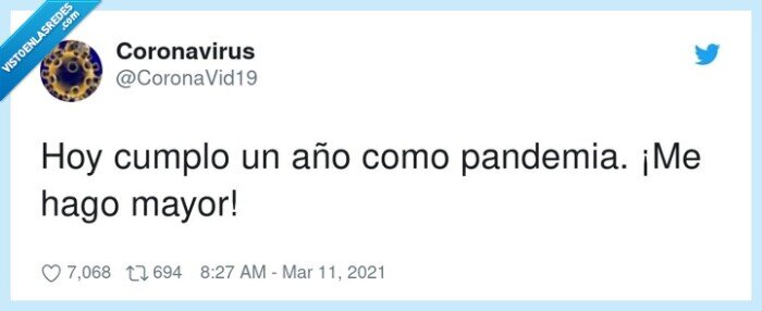 pandemia,cumplir,mayor,1 año,coronavirus