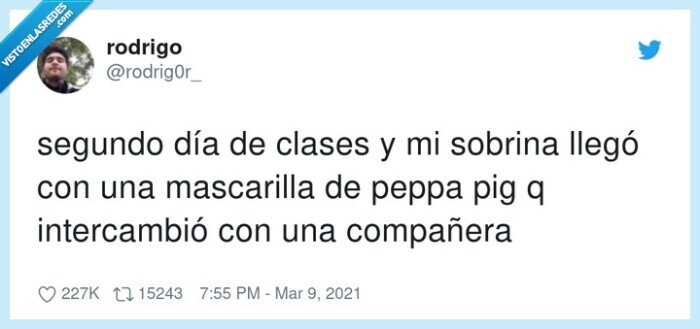 intercambió,mascarilla,compañera,sobrina,clases