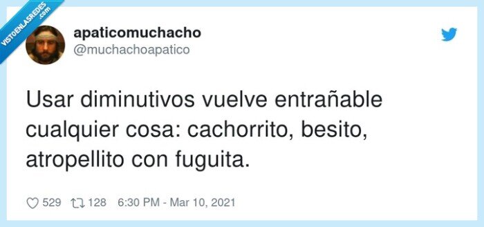 diminutivos,entrañable,cachorrito,atropellito,besito
