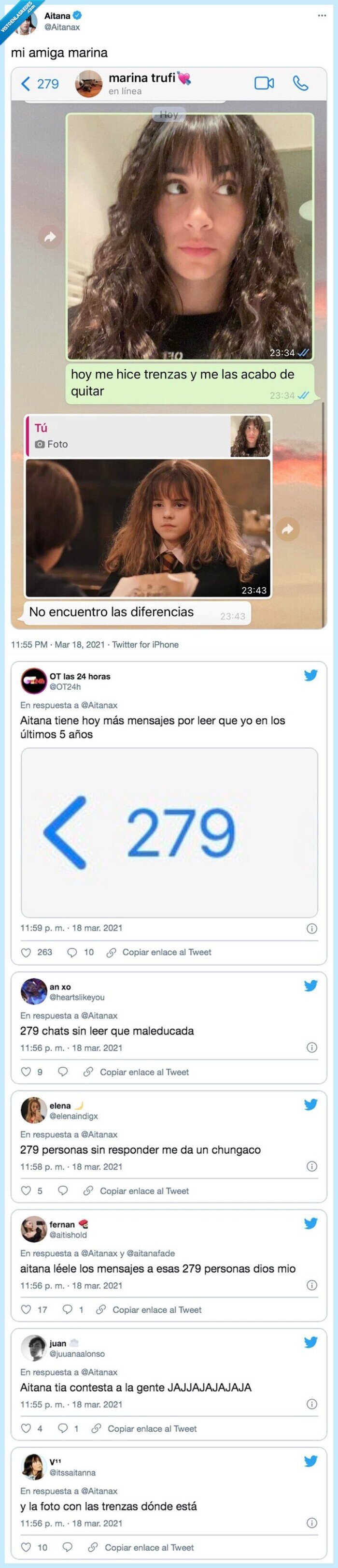 aitana,whatsapp,conversaciones,sin leer