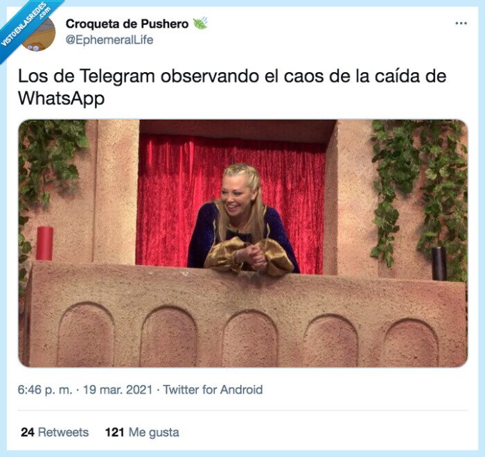 WhatsApp,Instagram,Facebook,caída,down,fail,Telegram,internet,meme,Belen Esteban,caos