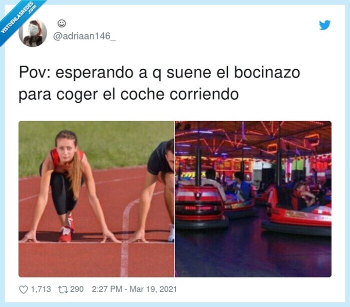 esperando,corriendo,bocinazo,autos de choque