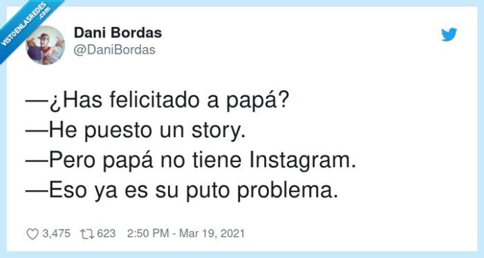 felicitar,instagram,problema,día del padre,story