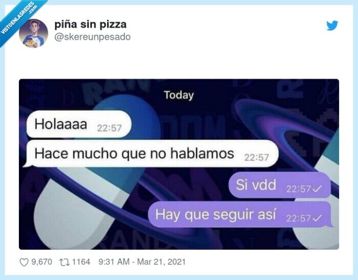 hablar,tiempo,seguir así
