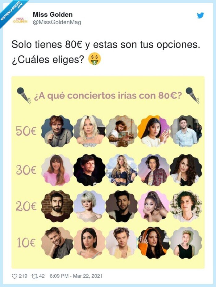 opciones,concierto,elegir,80€