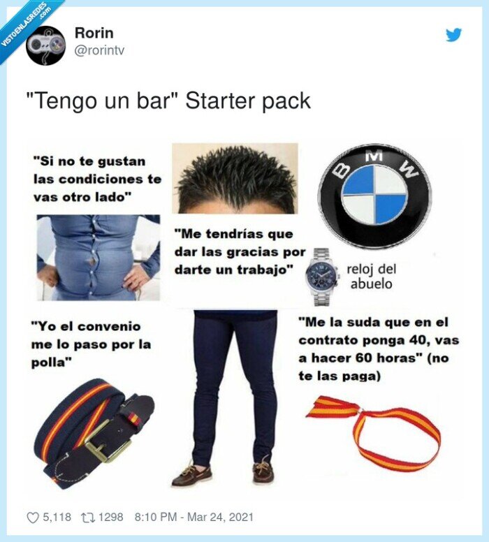starter pack,bar,propietario