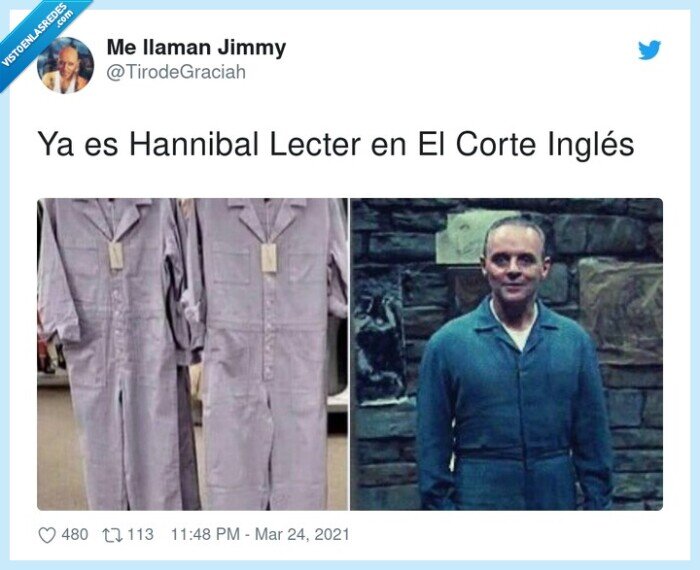 hannibal lecter,corte inglés,ropa