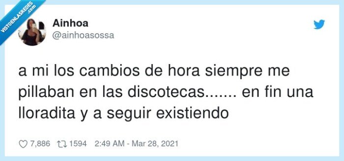 discotecas,cambio de hora