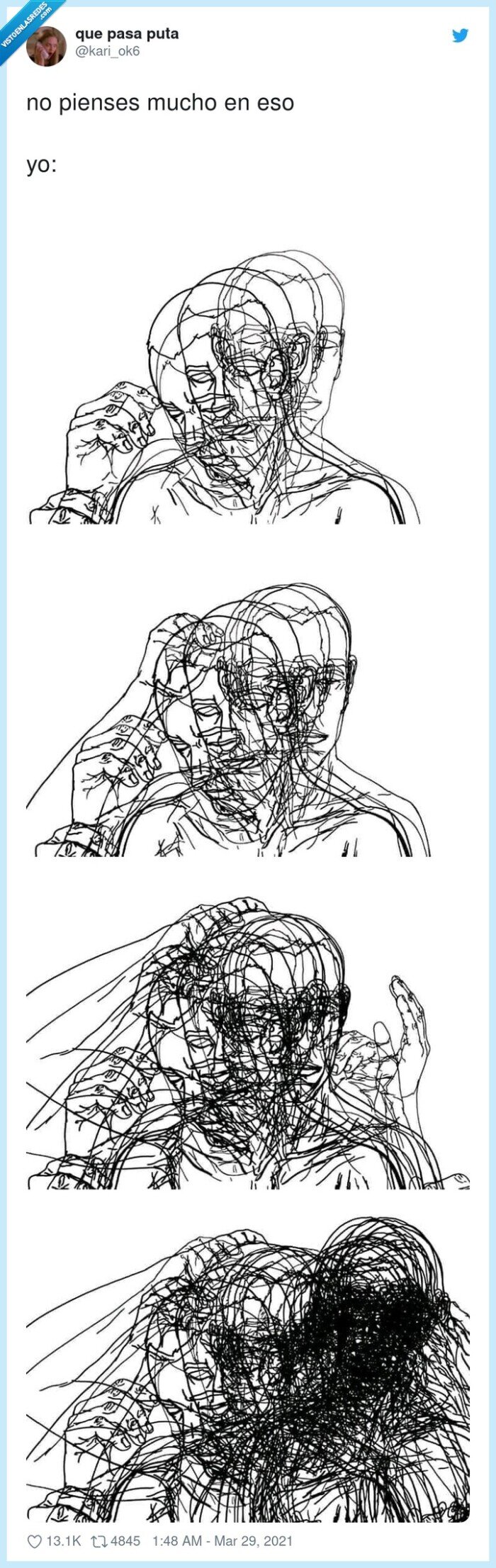 pensar,líos,darle vueltas