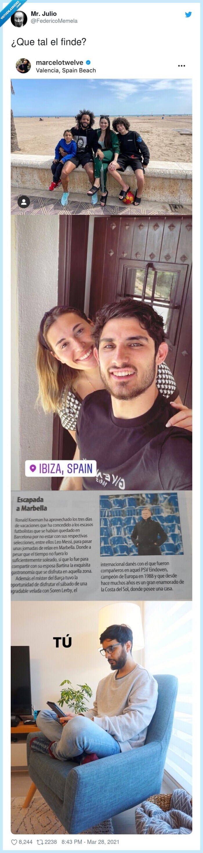 marcelo,koeman,futbolistas,viajes,semana santa,vergüenza