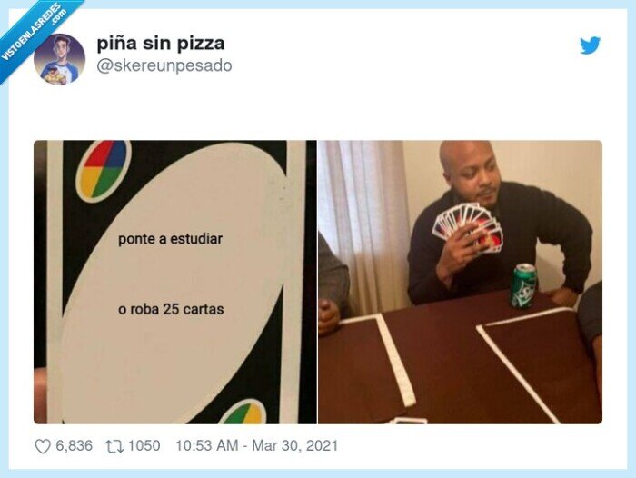 estudiar,robar,cartas,uno