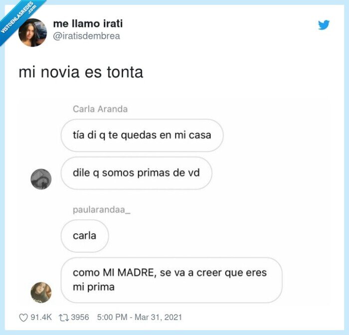 novia,tonta,pareja,primas,madre