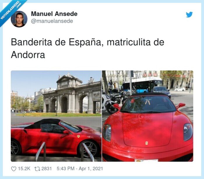 matriculita,banderita,españa,andorra
