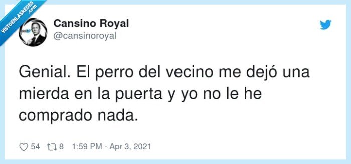 caca,genial,vecino,mierda,puerta,perro