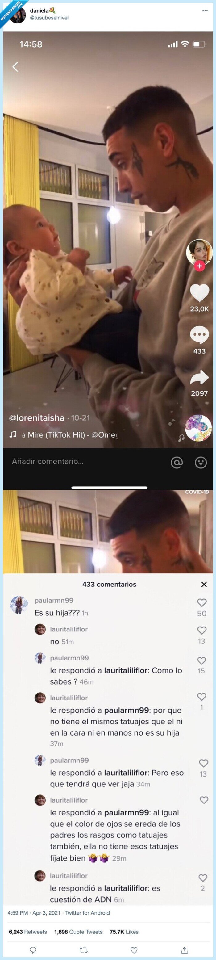 genética,hija,tatuajes,adn