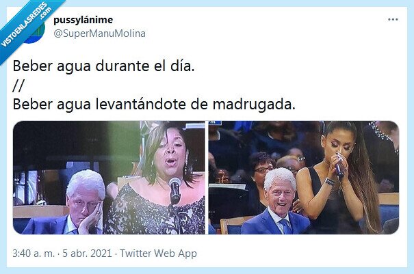 agua,clinton,beber