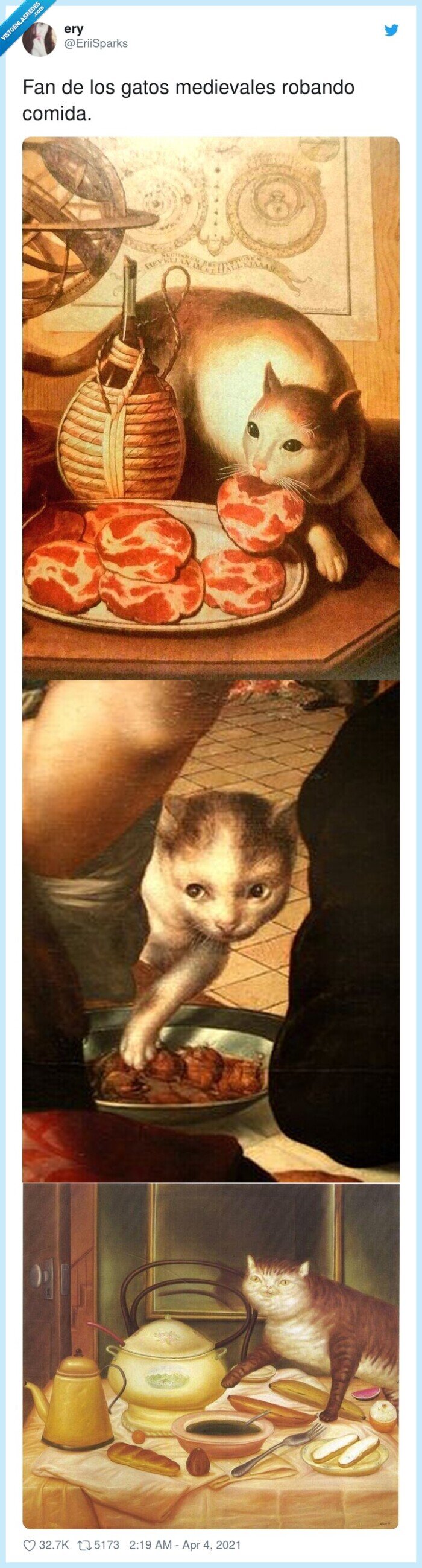 medievales,robar,comida,gatos,pinturas