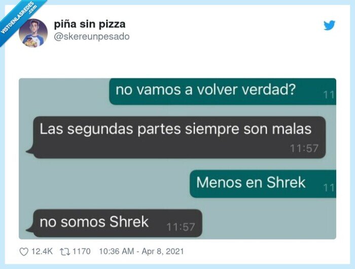volver,relación,shrek,segunda parte