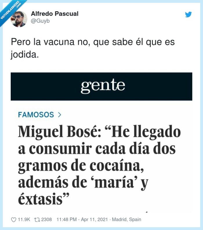 vacuna,miguel bosé,locura,coca
