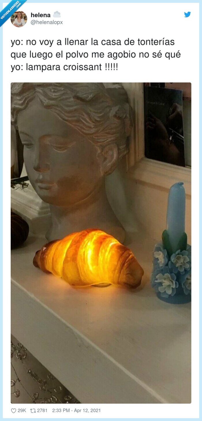 tonterías,croissant,lampara