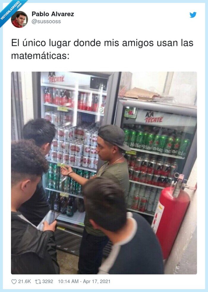 matemáticas,cervezas,amigos,supermercado