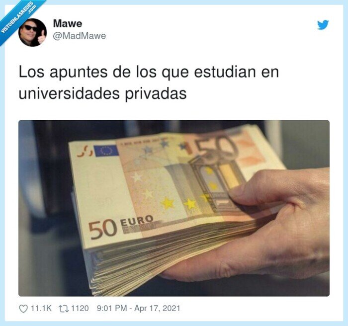 universidades,estudiar,privadas,apuntes,billetes