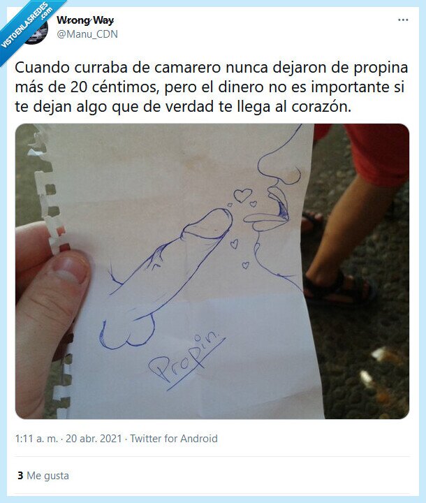 twitter,camarero,propina,papel,arte,corazón