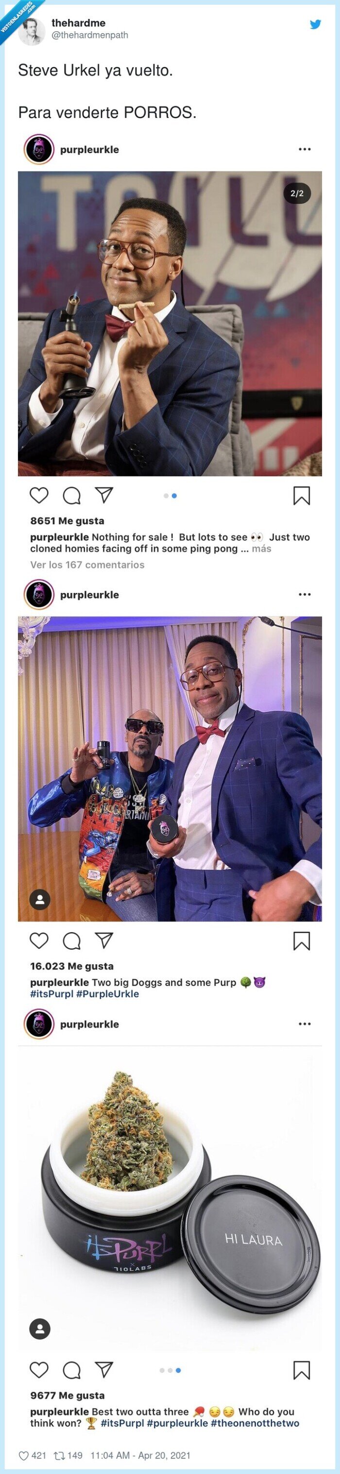 vender,vuelto,porros,steve urkel