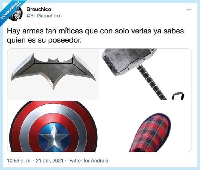 poseedor,míticas,madre,thor,capitan america,batman,armas