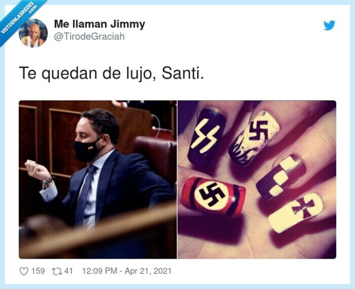santiago abascal,uñas,nazis