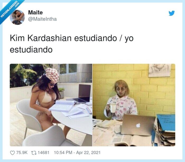 estudiar,kim kardashian