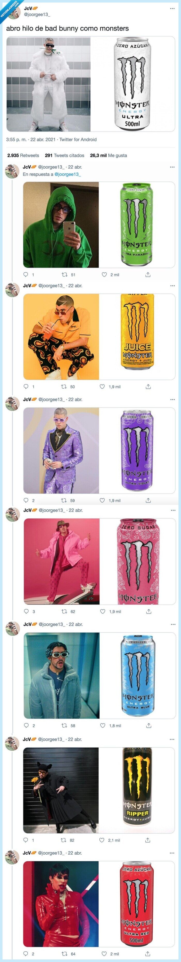 monsters,bad bunny,abro,hilo