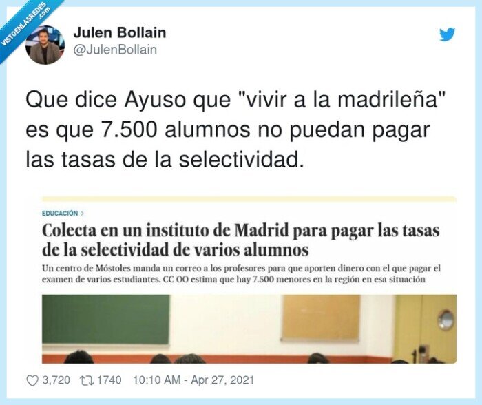 selectividad,madrileña,alumnos,ayuso,vivir
