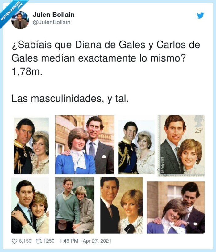 masculinidades,altura,diana,carlos,príncipes de gales