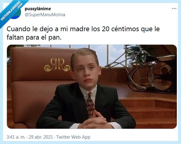 pan,céntimos,madre,niño rico