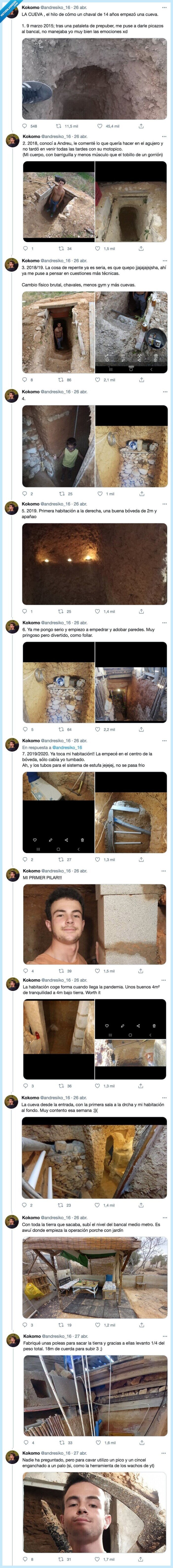 cueva,adolescente,habitar,increible